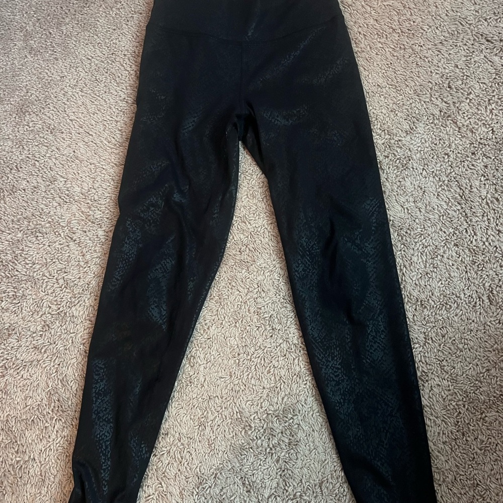 Aerie Black Textured Leggings